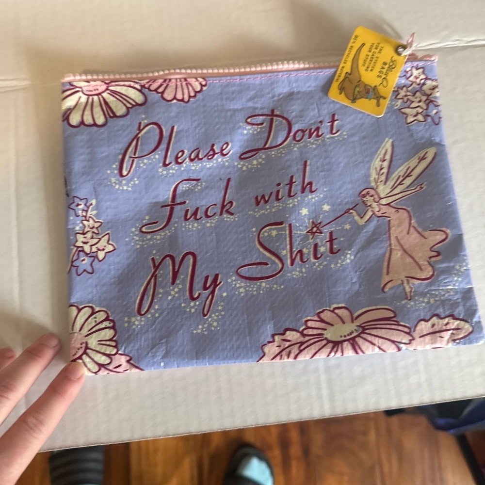 Blue‎ Q Lavender Floral Pouch